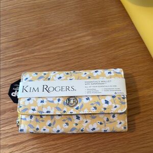 Kim Rogers Yellow and White Wallet